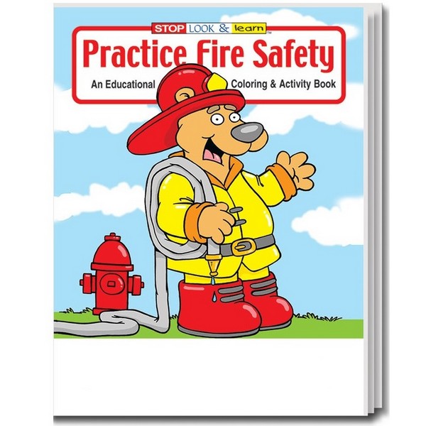CS0190B Practice Fire Safety Coloring and Activity BOOK Blank No Impri